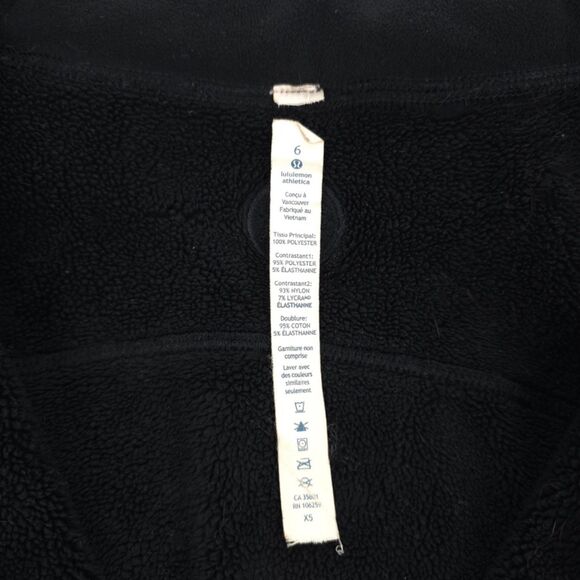 LULULEMON Post Chaturanga Pullover Black OG Fleece 1/2 Zip Sweater Athleisure 6 - Picture 2 of 7